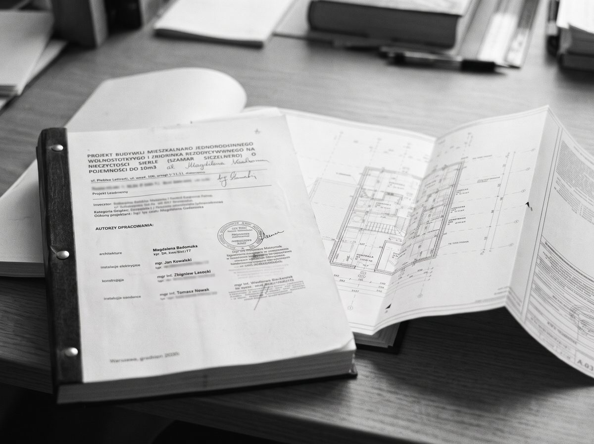 Dokumentacja projektowa z rzutami kondygnacji